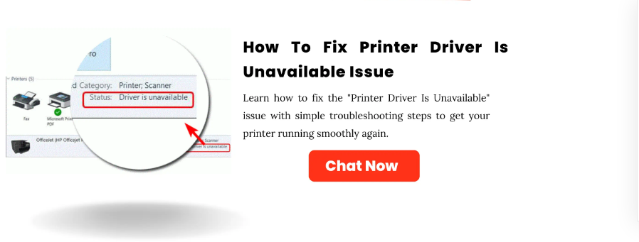 printer driver is unavailable